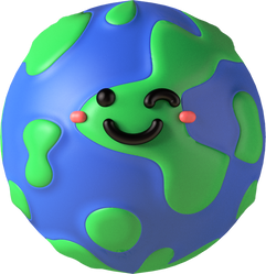 3D Space Characters Earth Planet